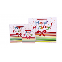 Пакет подарочный "Happy Birth Day!" 14х15х7 см