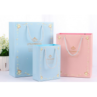 Пакет подарочный "Little Princess" (розовый, голубой) 32х25х11 см